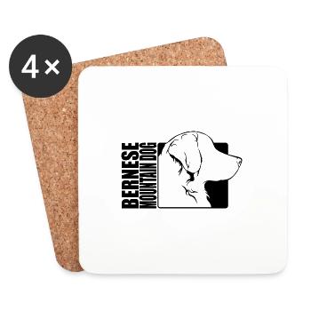 Bernese Mountain Dog Profil Hunde Hund Wilsigns - Untersetzer (4er-Set) - Weiß - Vorne