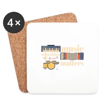 Music Education Matters Music Teacher Musician - Untersetzer (4er-Set) - Weiß - Vorne