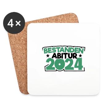 Abitur 2024 Abireise Abifeier Abifahrt Abiturient - Untersetzer (4er-Set) - Weiß - Vorne