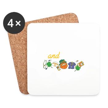 Shenanigans & Scrubs ER Nurse Physician St. - Coasters (set of 4) - white - Front
