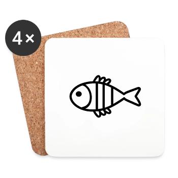 Fish - Coasters (set of 4) - white - Front