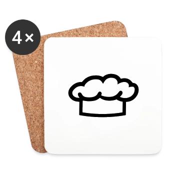 Küchenchef - Untersetzer (4er-Set) - Weiß - Vorne