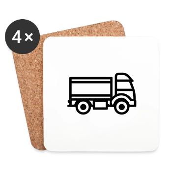 Lkw - Untersetzer (4er-Set) - Weiß - Vorne