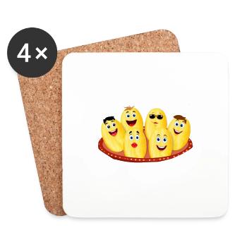 Chips, chipsfamily, family, potato chips - Coasters (set of 4) - white - Front