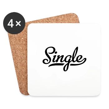 Single - Untersetzer (4er-Set) - Weiß - Vorne