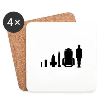 human bomb - Coasters (set of 4) - white - Front