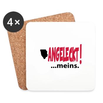 Angeleckt - Untersetzer (4er-Set) - Weiß - Vorne