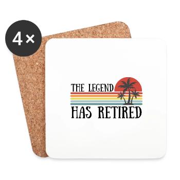 Retirement - Pension - Coasters (set of 4) - white - Front