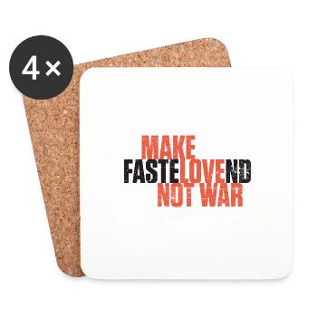 Make Fastelovend Love not war Karneval - Untersetzer (4er-Set) - Weiß - Vorne