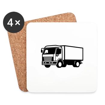 Lkw - Untersetzer (4er-Set) - Weiß - Vorne