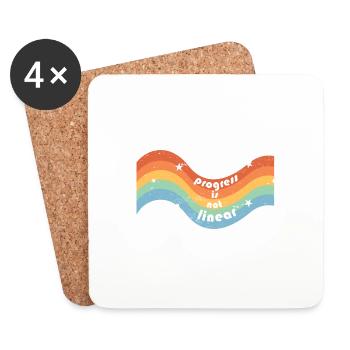 Progress Is Not Linear ABA Therapist Behavioral - Coasters (set of 4) - white - Front