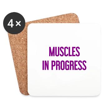 Muscles in Progress - Coasters (set of 4) - white - Front