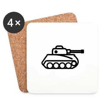 tank - Coasters (set of 4) - white - Front