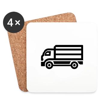 Lkw - Untersetzer (4er-Set) - Weiß - Vorne