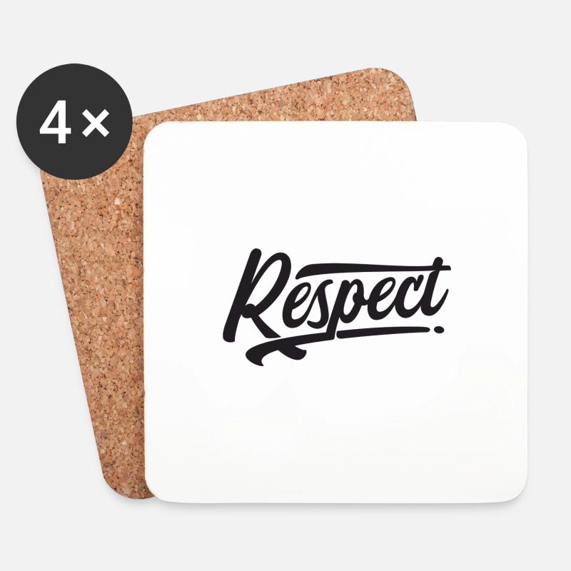 Respect - Equality / LGBTQ / Black Lifes Matter - Untersetzer (4er-Set) - Weiß