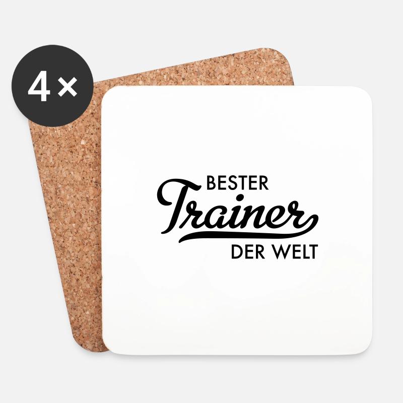 bester trainer der welt - Untersetzer (4er-Set) - Weiß