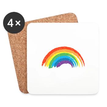 Funny Gay Pride Lesbian Pride Okay To Be Gay - Coasters (set of 4) - white - Front