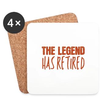 Retirement - Pension - Coasters (set of 4) - white - Front