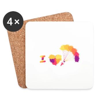 I love paragliding. Sports enthusiast gift - Coasters (set of 4) - white - Front