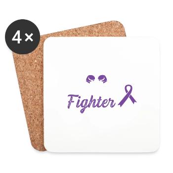 Epilepsy Fighter Happy Person Gift - Coasters (set of 4) - white - Front