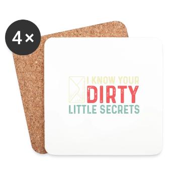 Little Dirty Secrets Joker Gift - Coasters (set of 4) - white - Front