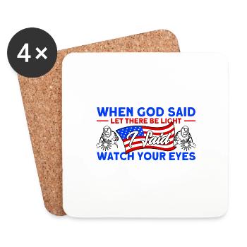 Soudeur SOUDEUR USA Cadeau patriotique - Dessous de verre (lot de 4) - blanc - Devant