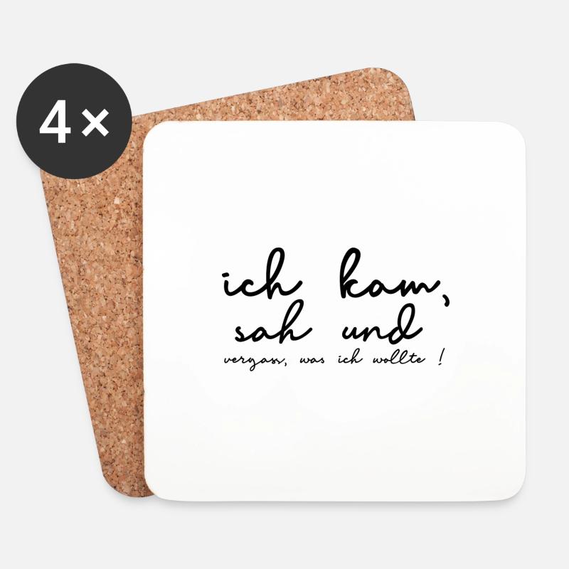 Ich kam, sah und vergaß - Untersetzer (4er-Set) - Weiß