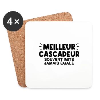 Cascadeur | Je suis le meilleur Cascadeur - Dessous de verre (lot de 4) - blanc - Devant