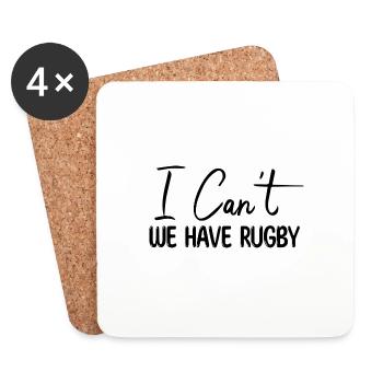 Rugby Sort Sport Rugby Football Trainer fan rugby - Coasters (set of 4) - white - Front