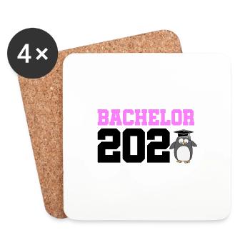 Bachelor 2023 Abschluss Promotion Sponsion - Untersetzer (4er-Set) - Weiß - Vorne