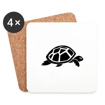 Tortoise - Coasters (set of 4) - white - Front
