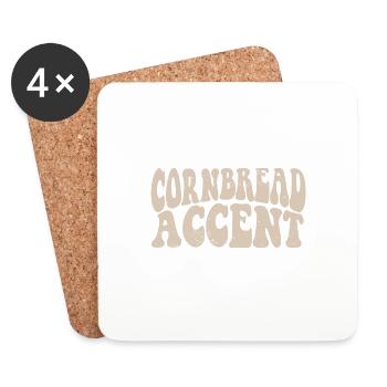 Cornbread Accent Southern Girls Funny Cowboy - Untersetzer (4er-Set) - Weiß - Vorne