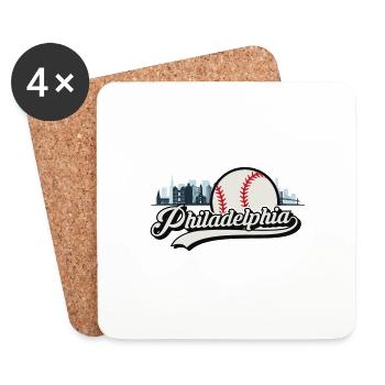 Philadelphia baseball skyline Philly USA Sport - Untersetzer (4er-Set) - Weiß - Vorne