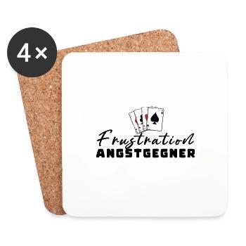 Frustration fear opponents - Coasters (set of 4) - white - Front