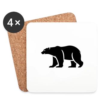 Eisbär - Untersetzer (4er-Set) - Weiß - Vorne