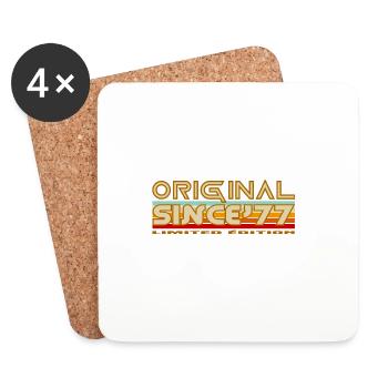 Original seit '77 Retro Stripe Edition - Untersetzer (4er-Set) - Weiß - Vorne