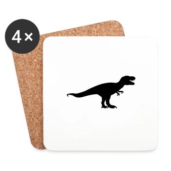 T-Rex - Coasters (set of 4) - white - Front