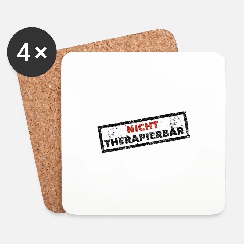 Nicht therapierbar - Untersetzer (4er-Set) - Weiß