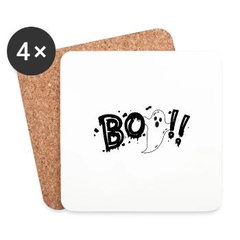 Happy Halloween - jour de Halloween - Dessous de verre (lot de 4) - blanc - Devant