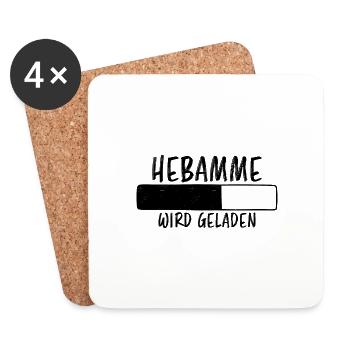 Hebamme Spruch Beruf Lustiges Hebammen Geschenk - Untersetzer (4er-Set) - Weiß - Vorne