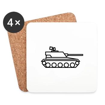 tank - Coasters (set of 4) - white - Front