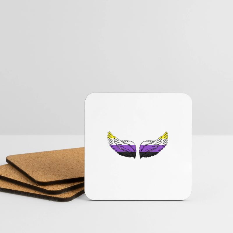 Wing Nonbinary Non-Binary Gender Nonbinary Coasters (set of 4)