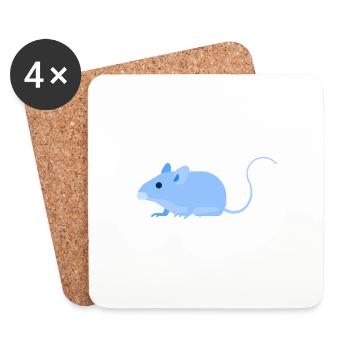 Urban - mouse - Dessous de verre (lot de 4) - blanc - Devant