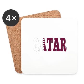 Qatar - Coasters (set of 4) - white - Front