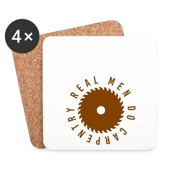 Men's Carpentry - Coasters (set of 4) - white - Front