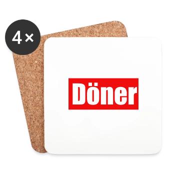 döner supremee - Untersetzer (4er-Set) - Weiß - Vorne