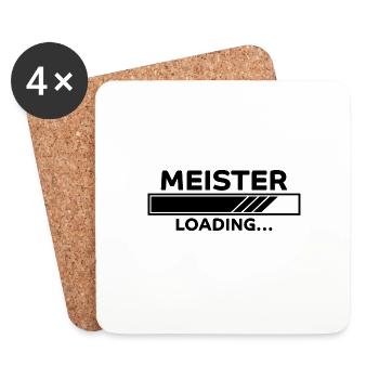 Meister Spruch Prüfung Lustiges Meister Geschenk - Untersetzer (4er-Set) - Weiß - Vorne