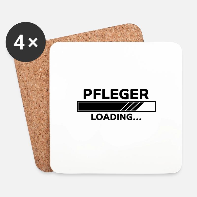 Pfleger Spruch Pflegekraft Lustig Pfleger Geschenk - Untersetzer (4er-Set) - Weiß