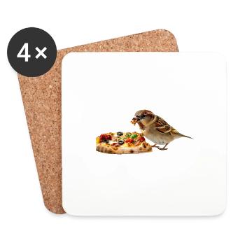 Finch Bird - Untersetzer (4er-Set) - Weiß - Vorne