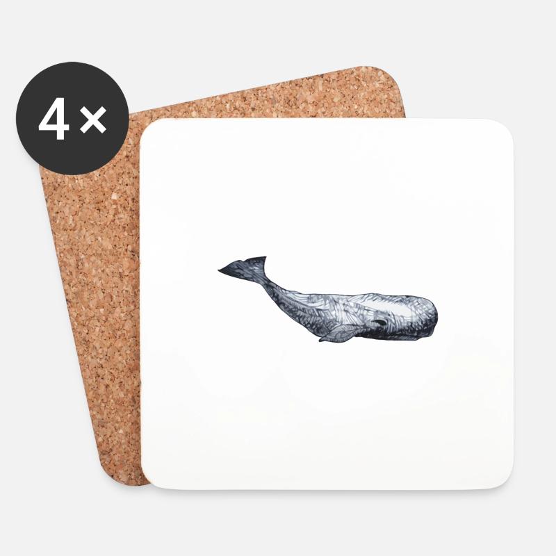 MOBYDICK - Untersetzer (4er-Set) - Weiß